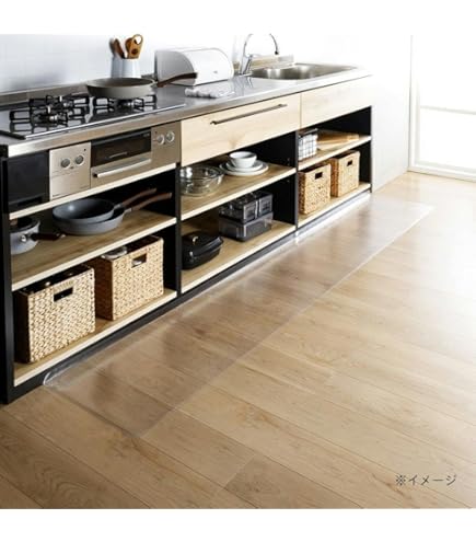 Amazon | カインズ(CAINZ) すき間を埋めるキッチンマット L-Fit 透明